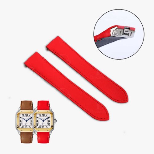 1616657095-Cartier-santos-quick-switch-release-system-replacement-leather-strap (1) Cartier Santos red strap