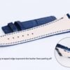 Handmade replacement Audemars Piguet Royal Oak Blue Leather watch band American Alligator leather custom made 100% hand-stitched