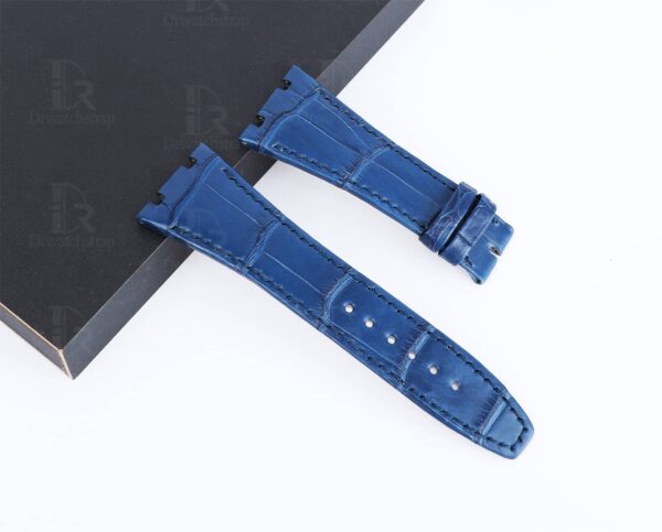 Buy handmade replacement Audemars Piguet Royal Oak Blue Leather watch strap 28mm lug size