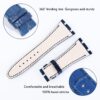 Handmade replacement Audemars Piguet Royal Oak Blue Leather watch band American Alligator leather custom made