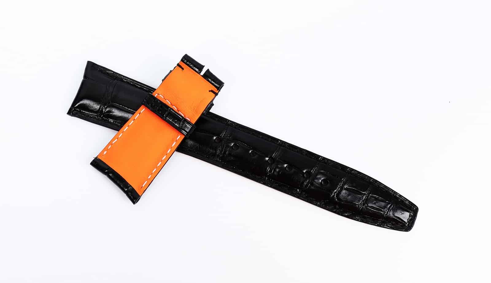 High-end quality belly-scale IWC santoni leather strap