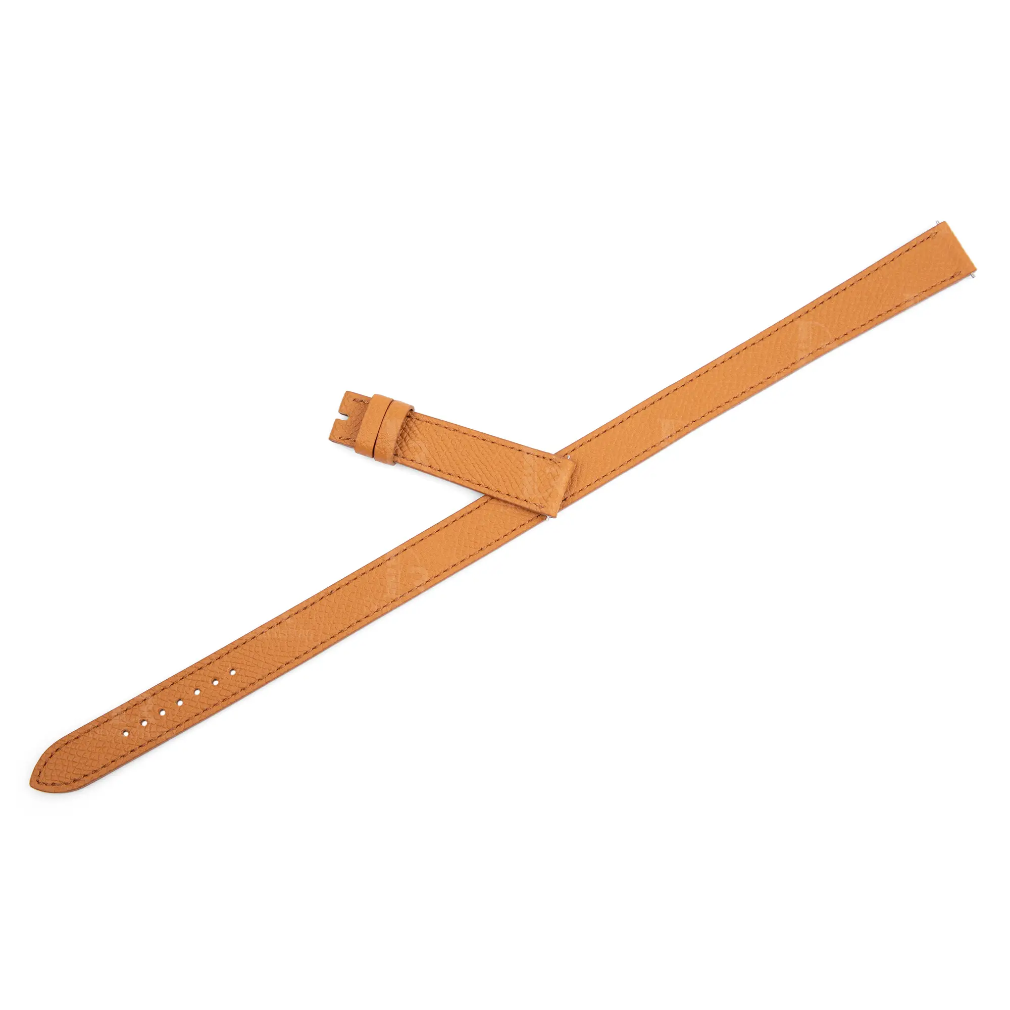 Best quality OEM handcrafted Epson Orange Brown Red Leather Hermes Double Tour Double Wrap watch strap and watch band replacement for Hermes Heure H Cape cod luxury watches - Shop the High-end premium quality leather straps and watch bands online for sale at a low price