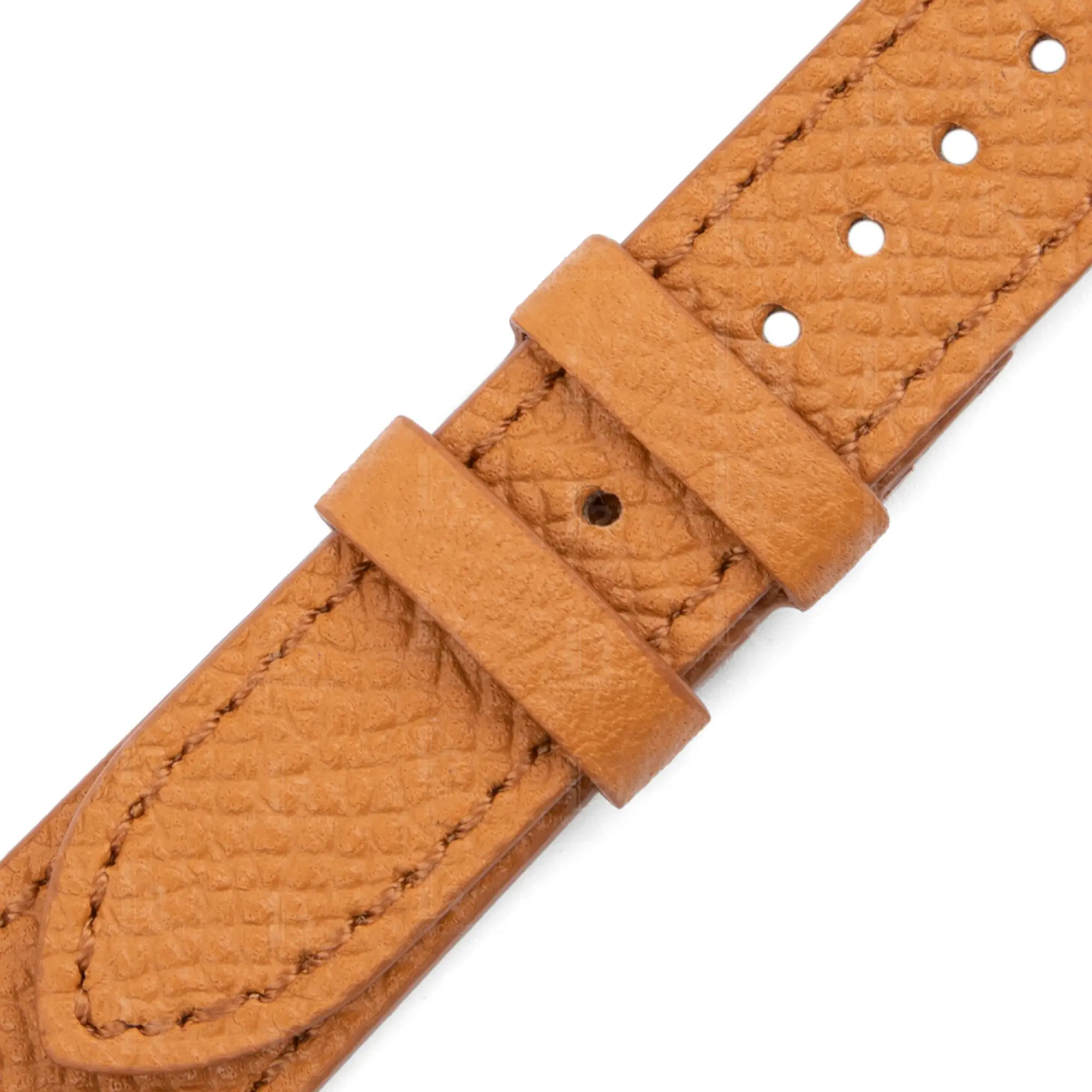 Best quality OEM handcrafted Epson Orange Brown Red Leather Hermes Double Tour Double Wrap watch strap and watch band replacement for Hermes Heure H Cape cod luxury watches - Shop the High-end premium quality leather straps and watchbands online for sale at a low price