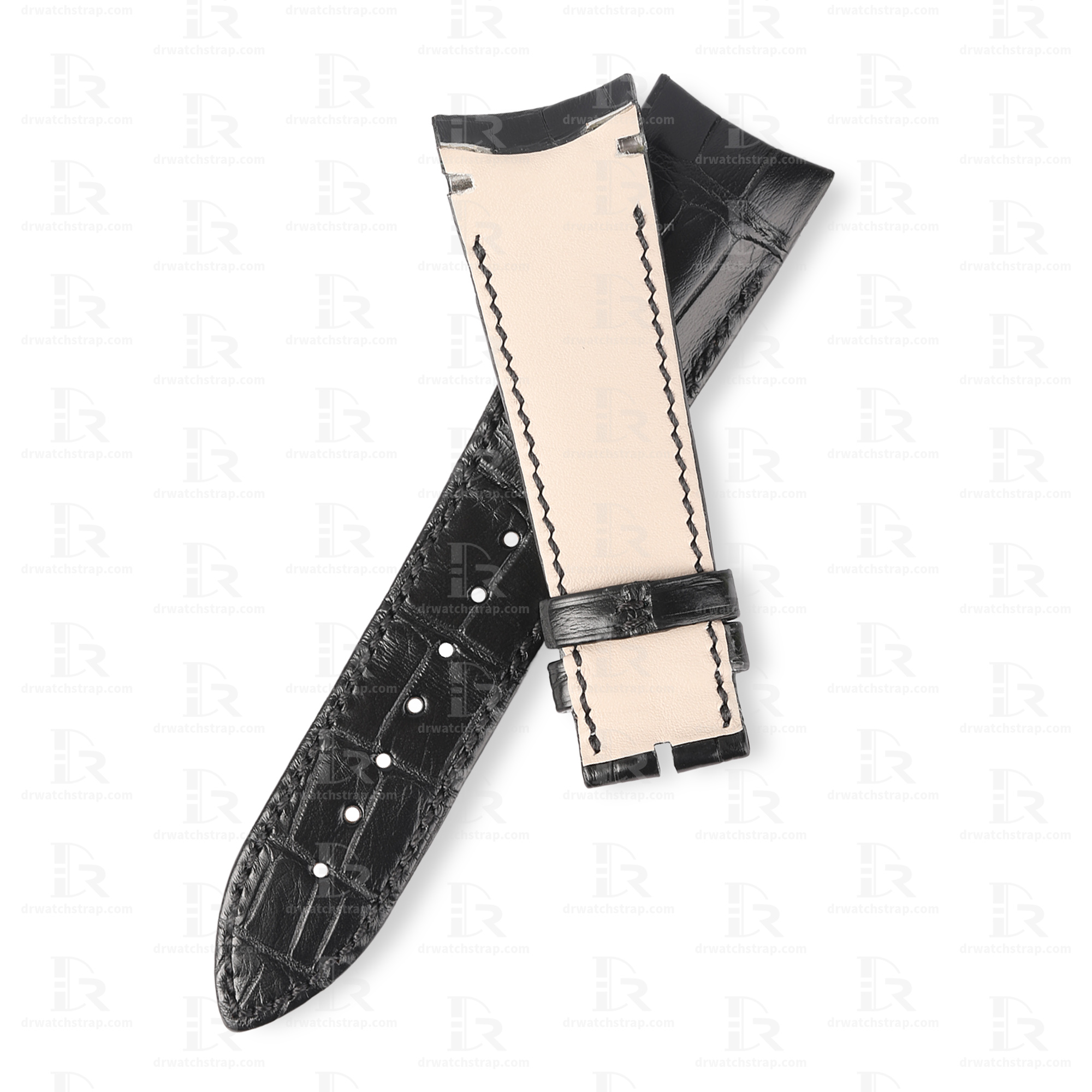 Buy Breguet Type XXI 3810 Black Leather Strap replacement for sale Custom handmade Black American Alligator handcrafted wholesale and retail