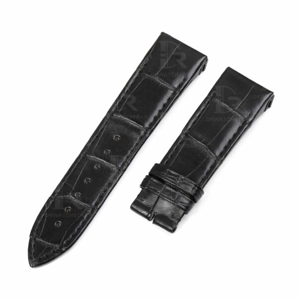 Buy custom Jaeger Lecoultre Reverso Black leather strap 22mm handmade for sale (1)