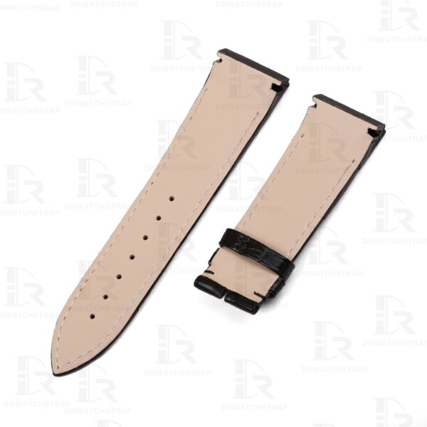 Buy custom Jaeger Lecoultre Reverso Black leather strap 22mm handmade for sale (2)