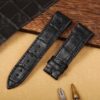 Buy custom Jaeger Lecoultre Reverso Black leather watch strap 22mm handmade for sale (1)