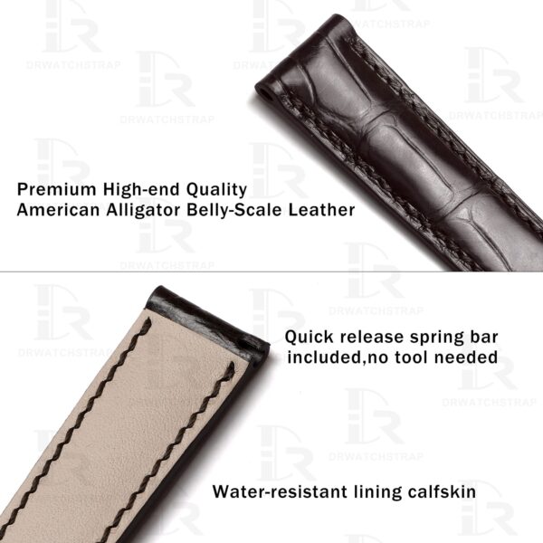 Buy custom Patek Philippe Dark Brown leather straps 19mm 20mm 21mm handmade for sale
