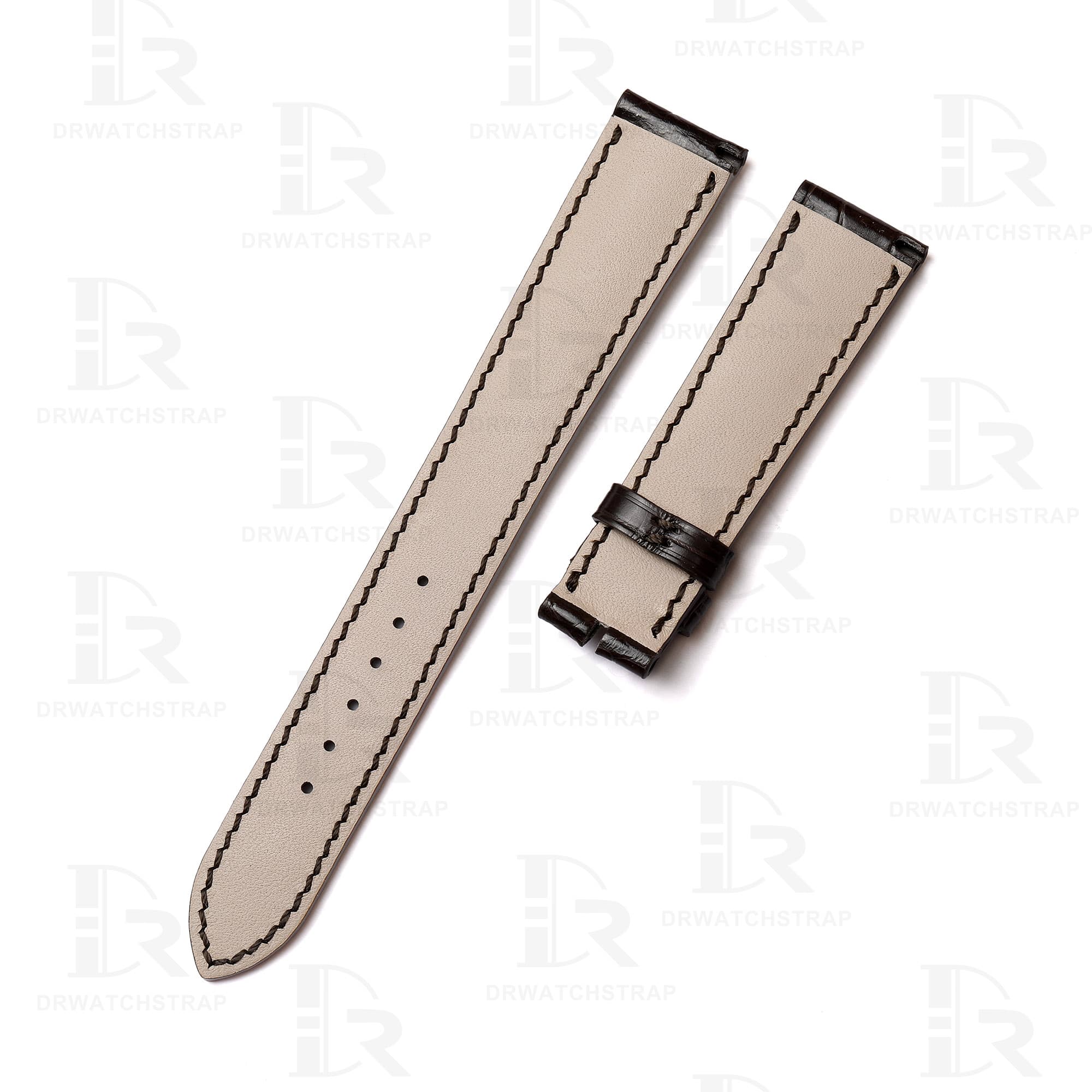 Buy custom Patek Philippe Dark Brown leather watch strap 19mm 20mm 21mm handmade for sale