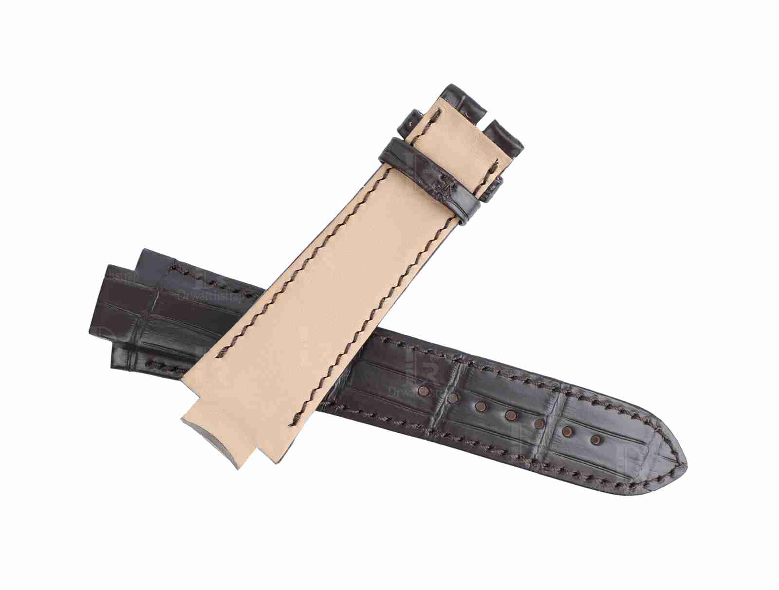 Girard Perregaux Laureato Evo3 80180 replacement brown leather watch strap