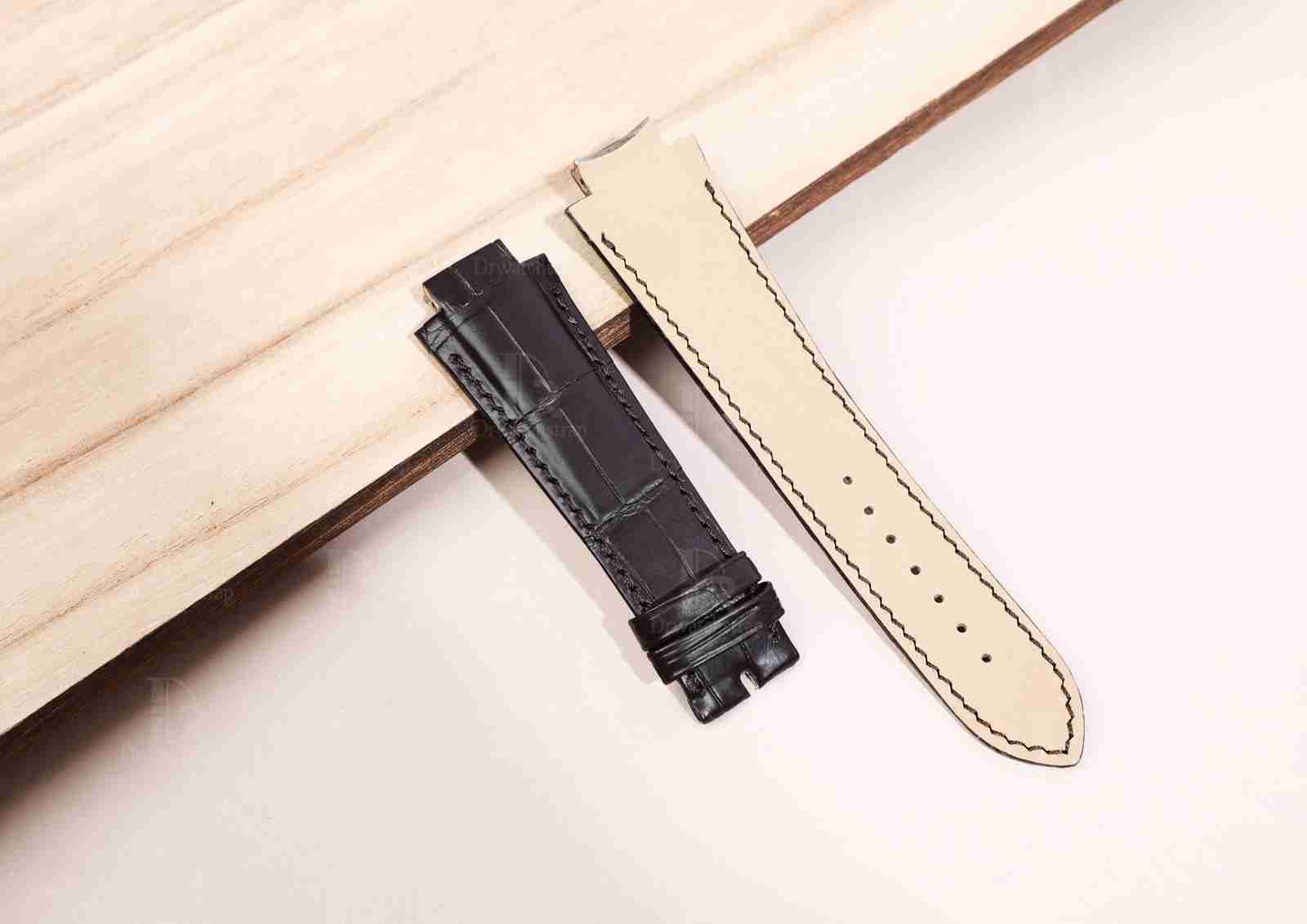 Girard Perregaux 80180 aftermarket brown alligator leather watch strap