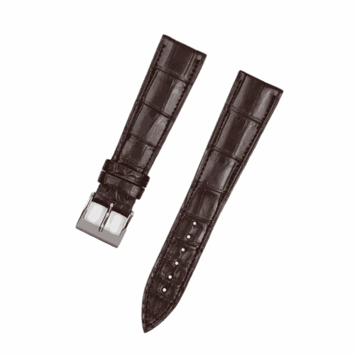 1618643793-Handmade-leather-watch-strap-Brown-Alligator-Belly-scale (1) Handmade leather watch strap Brown sugar Alligator Belly scale