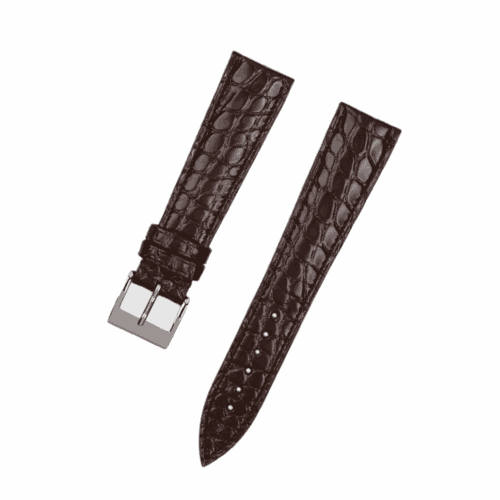 Handmade leathe watch strap :brown Sugar Alligator Round scale