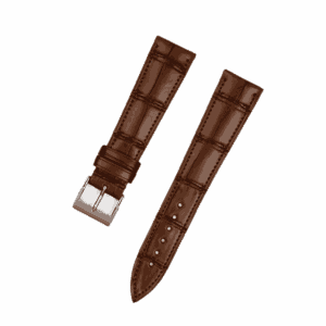 Handmade leather watch strap :Brown Alligator Belly scale