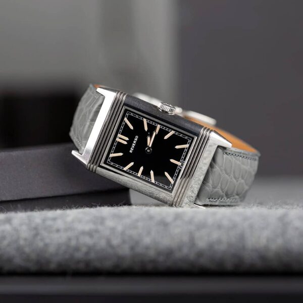 Handmade leather watch strap Early Grey Alligator Round scale - Image 5