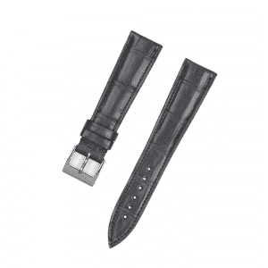 Handmade leather watch strap Grey Alligator Belly scale