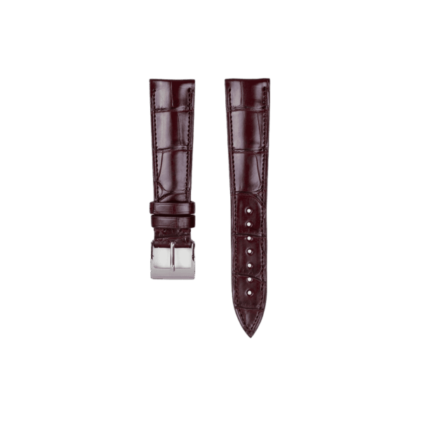 Handmade Leather watch strap Brown Alligator Belly Scale