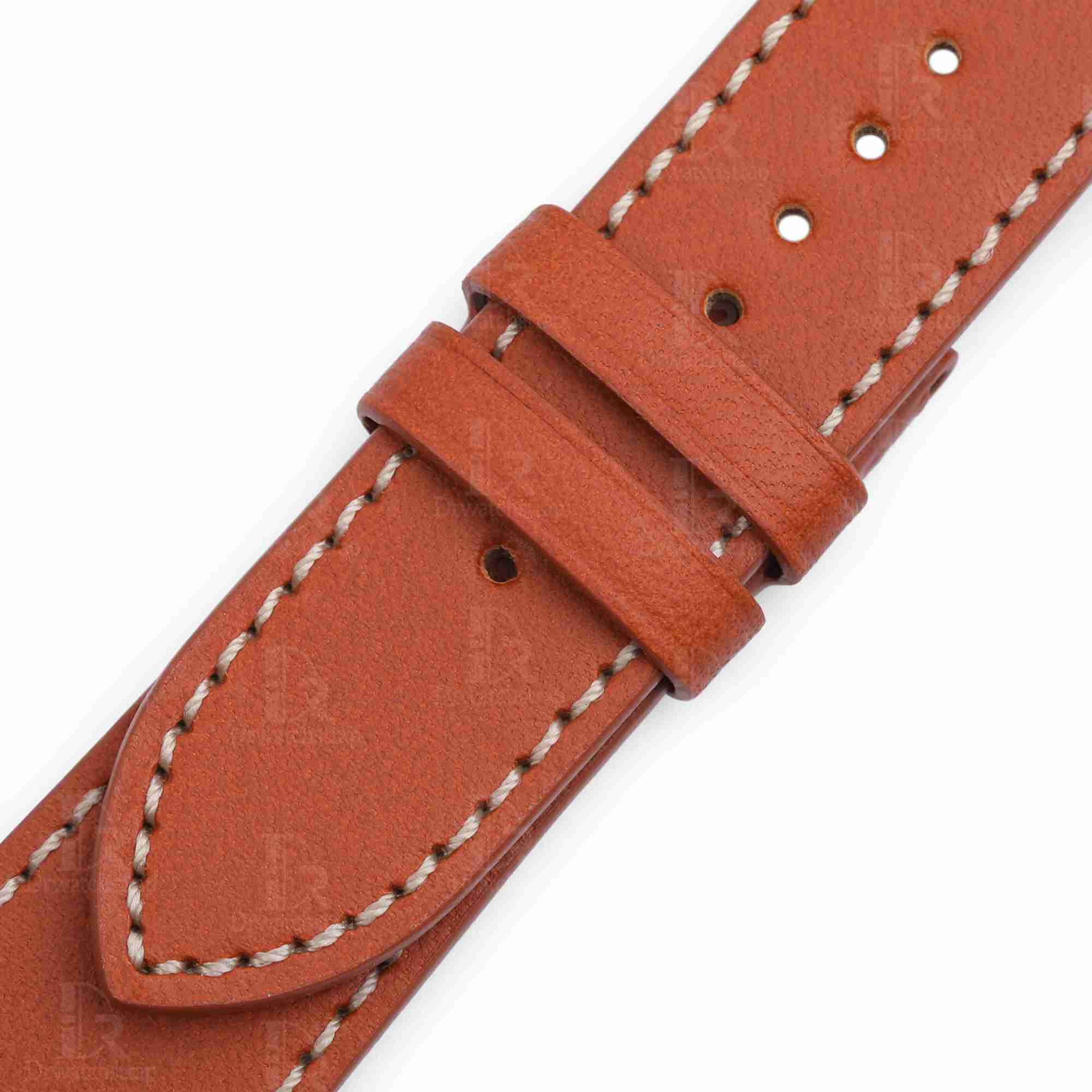 Premium best quality custom OEM orange calfskin 20mm single tour sinlge wrap leather band and watch strap replacement for Hermes Heure H and Hermes Cape Cod luxury watches - Shop the high-end calf material straps and watch bands online at a low price