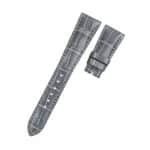 Custom gray alligator leather watch band for Cartier Roadster watch Chronograph
