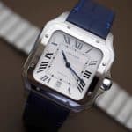 Cartier Santos replacement brown leather watch band strap
