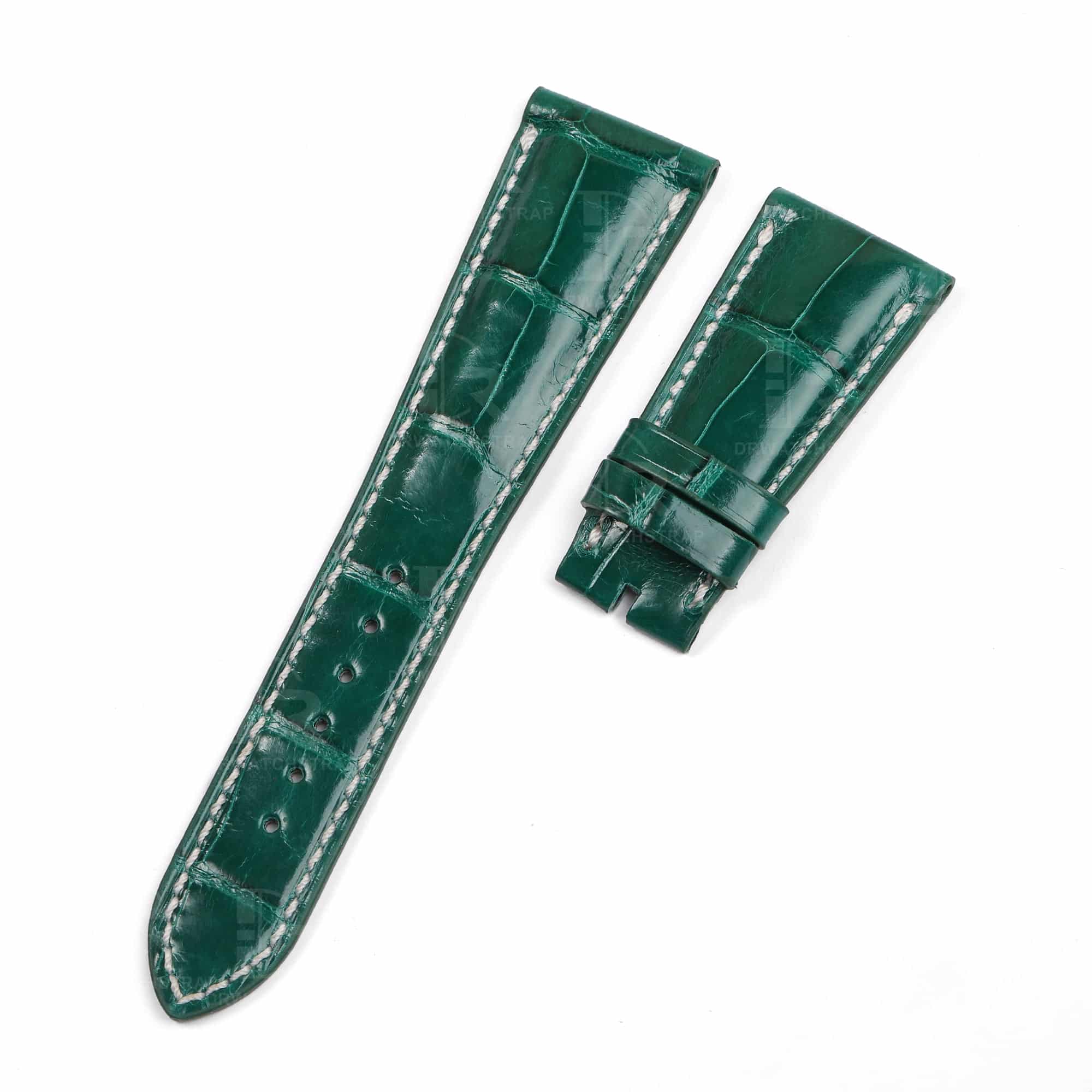 Buy Custom Patek Philippe grand Green Alligator Leather strap Replacement watchbands