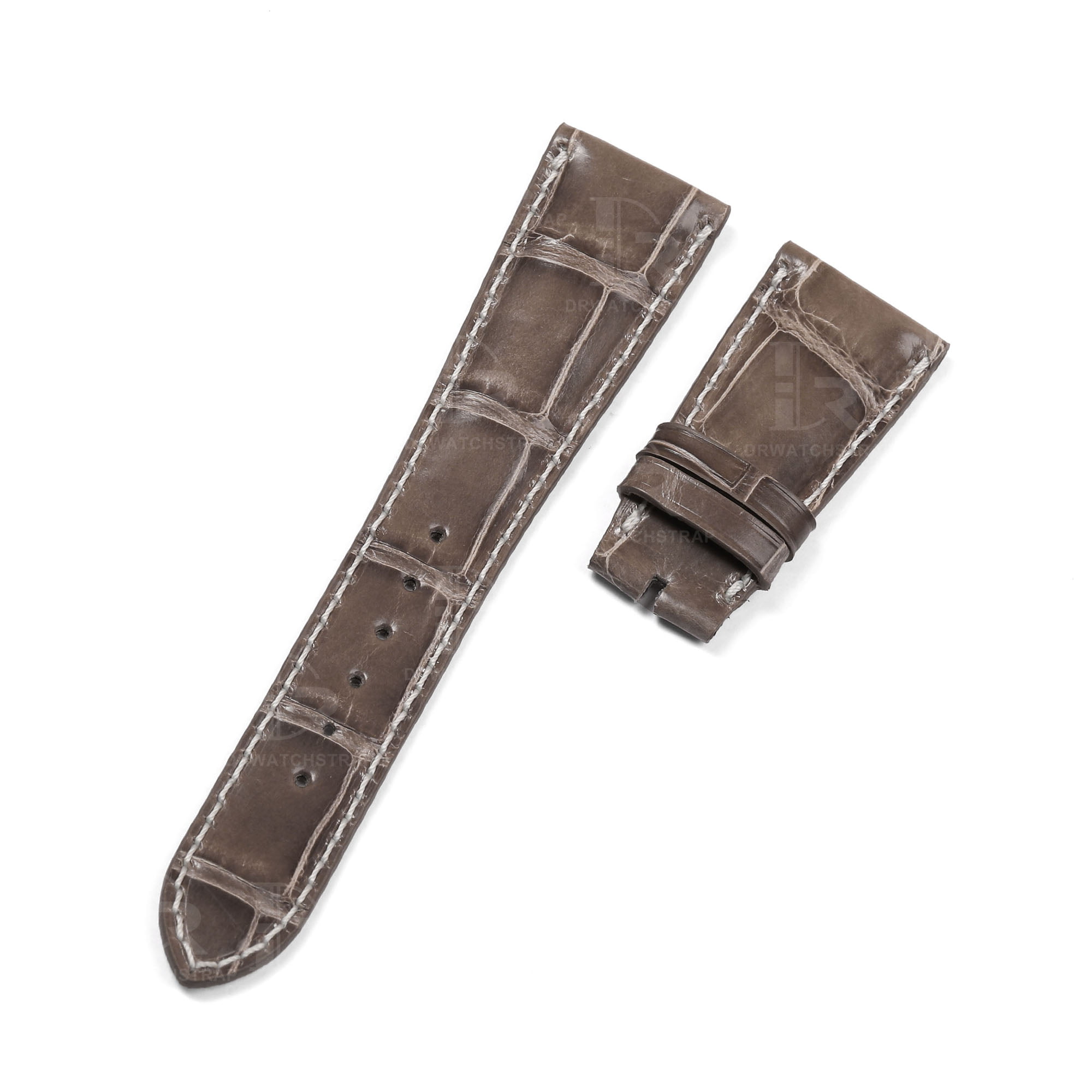 Buy Custom Patek Philippe grand Khaki Alligator Leather strap Replacement watchbands