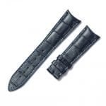 Curved End Handmade Blue Alligator Leather Watch Band Audemars Piguet Millenary 22mm 20mm 24mm