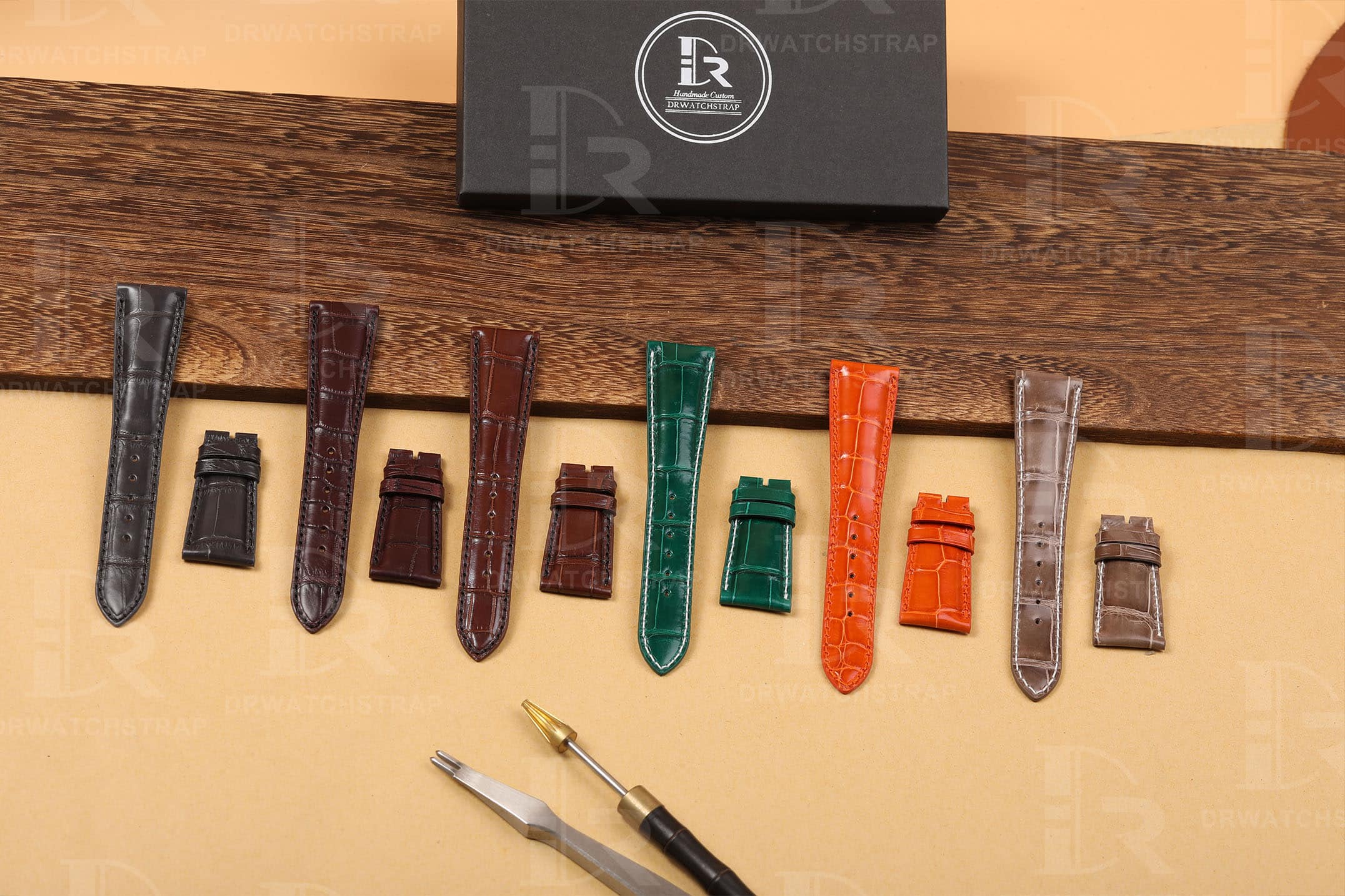 Custom Patek Philippe grand Alligator Leather strap Replacement watchbands (1)