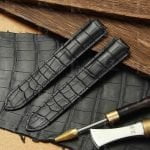 Custom replacement purple alligator leather watch band strap for Cartier Ballon Bleu de Cartier (2)