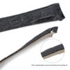 Buy custom black leather watch strap for Omega De Ville X2 Big Date replacement
