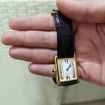 Cartier Tank solo black satin watch band replacement strap drwatchstrap
