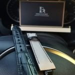 Black alligator leather strap for Bvlgari Ergon 40 30 watch