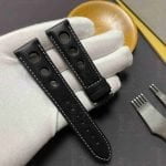 Chopard Happy Sport Ladies Siamese Crocodile Gray leather watch strap (3)