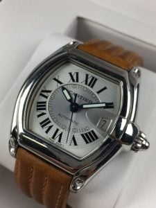 Cartier Roadster red alligator leather strap replacement watch band for sale (1)