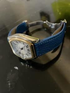Cartier Roadster green alligator leather strap replacement watch band for sale (3)