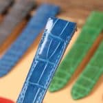 Custom Richard Mille leather straps RM 010 Green alligator velcro watch straps watchband replacement for sale
