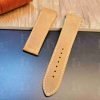 Quick release calfskin Cartier Santos quickswitch brown leather watch strap replacement with an interchangeable system leather watchbands for men's women's Cartier Santos Larga Medium watches.