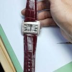 Cartier Tank Must 23mm Green Alligator leather strap watch band for sale (6)