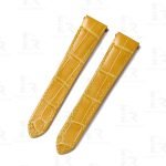 New Cartier de Santos watch Medium Large Quickswitch yellow alligator Cartier Santos leather watch strap replacement for sale 19mm 21mm crocodile watchband online grade A Cartier Santos strap