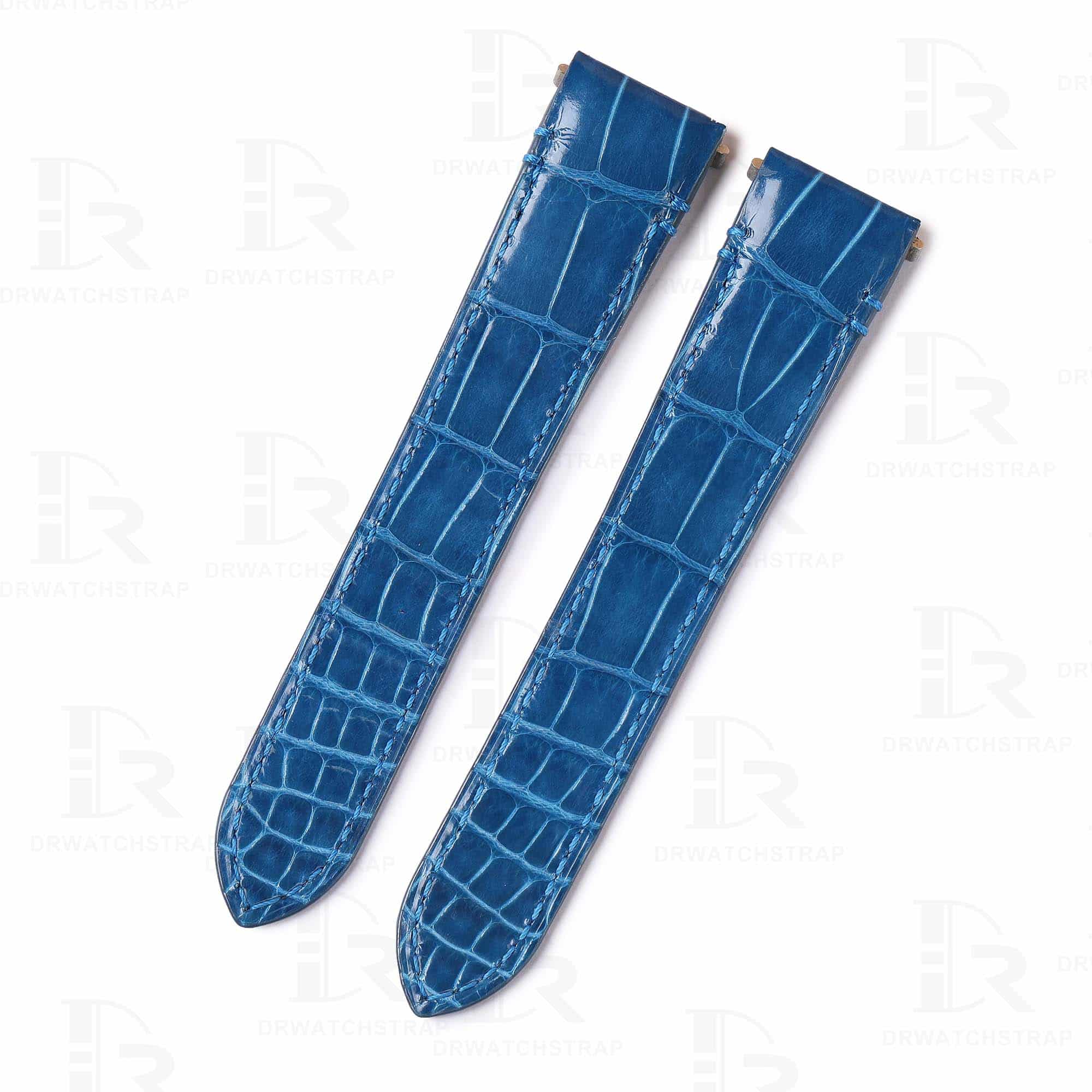 Cartier Santos Blue leather strap