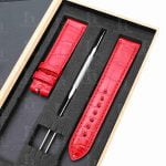 Chopard Happy Sport diamond Gray Grey Alligator leather watch band strap (2)