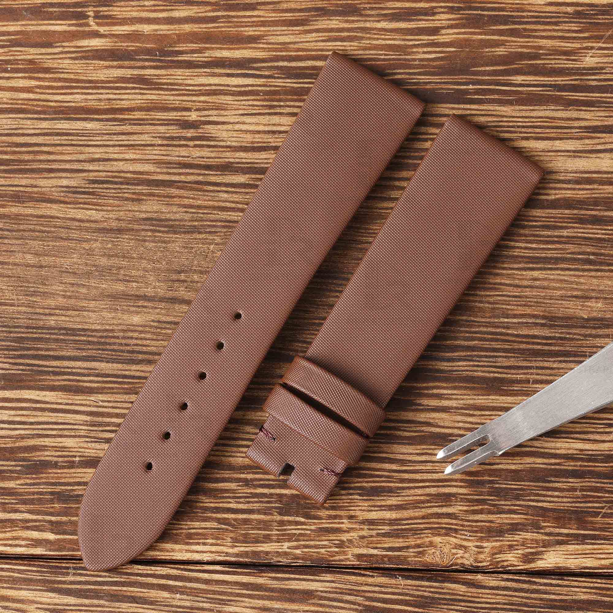 Best quality OEM premium Satin material brown leather watch straps and watch bands replacement for Glashutte Original Ladies Serenade luxury watches (2)