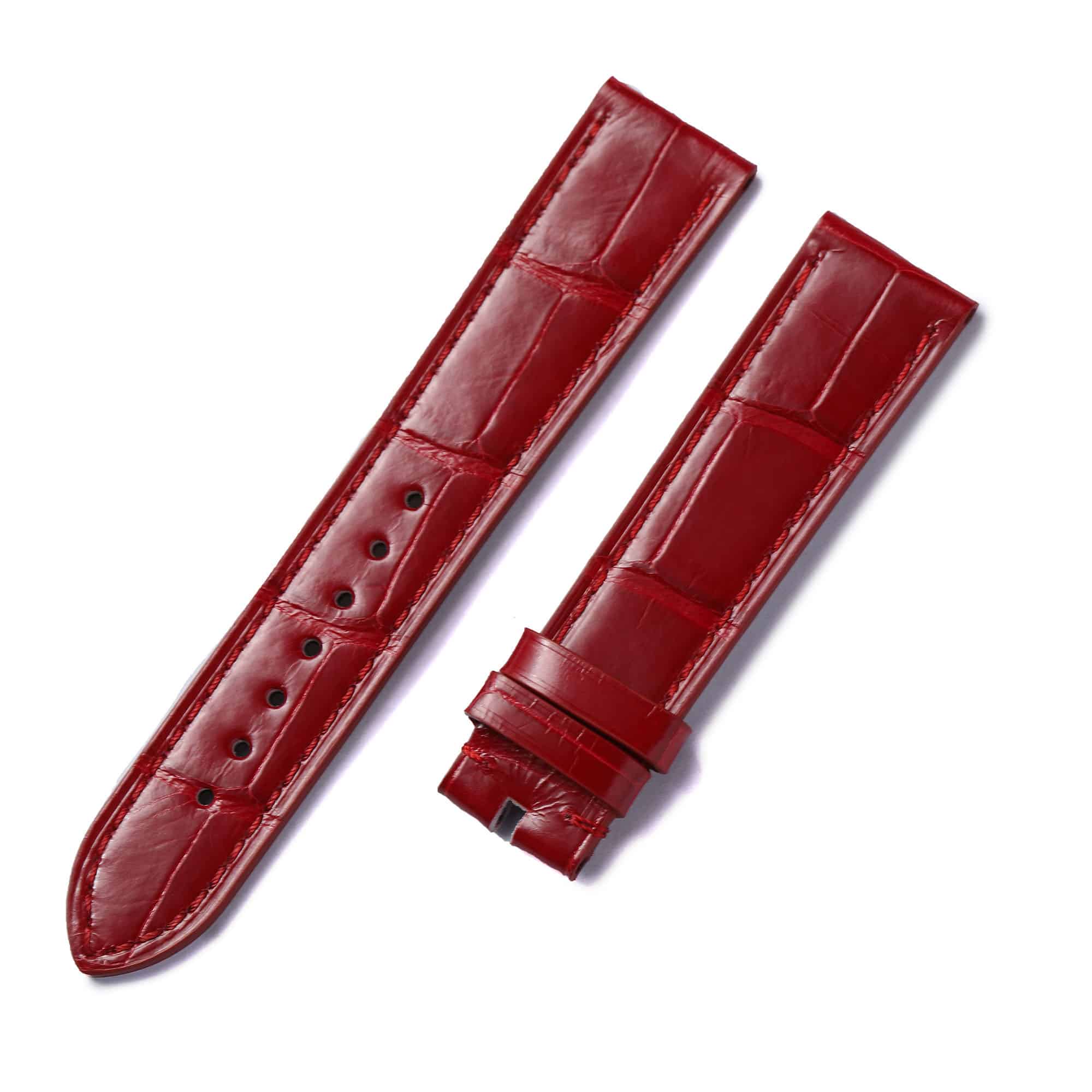 Buy custom Chopard Happy Sport Red leather watch strap 15mm 18mm band for sale