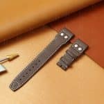 Buy custom brown calfskin leather replacement strap for Zenith Big Pilots watch 23mm 24mm Handmade watch bands (1)