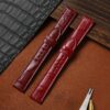 Buy replacement Chopard Happy Sport Red leather watch straps 15mm 18mm bands for sale