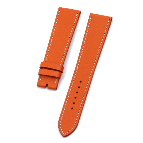 Premium high-quality Epsom orange calfskin leather Hermes watch band and strap for Hermes Heure H Cape Cod luxury watch - orange sport band - Shop Single tour watch bands online for sale at low price