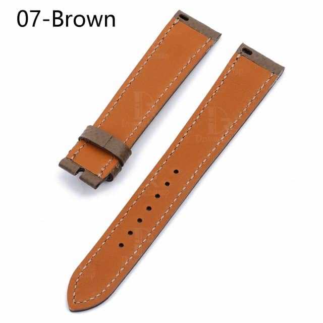 Hermes cape cod watch strap Brown Single tour sport band replacement for sale