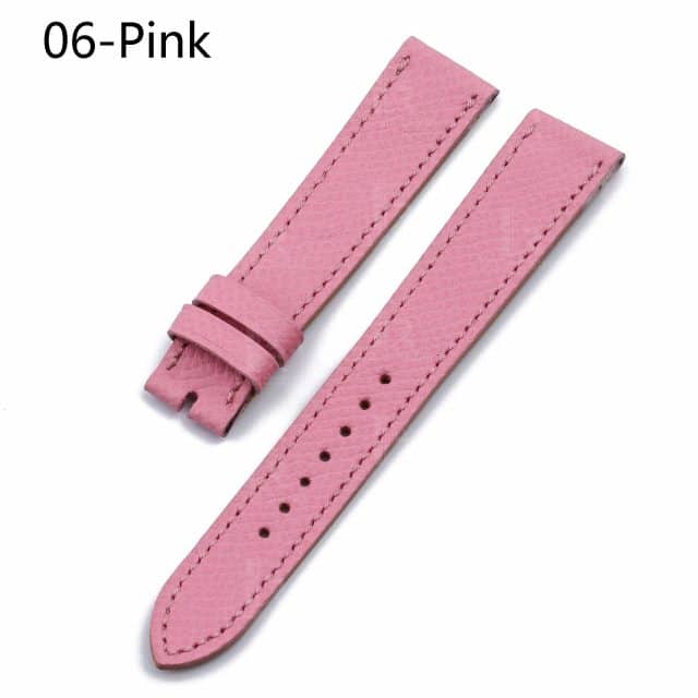 Hermes watch band Single Tour Pink Epson Heure H leather strap replacement