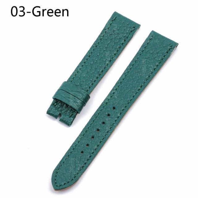 Hermes watch band Green Epson Heure H leather strap replacement