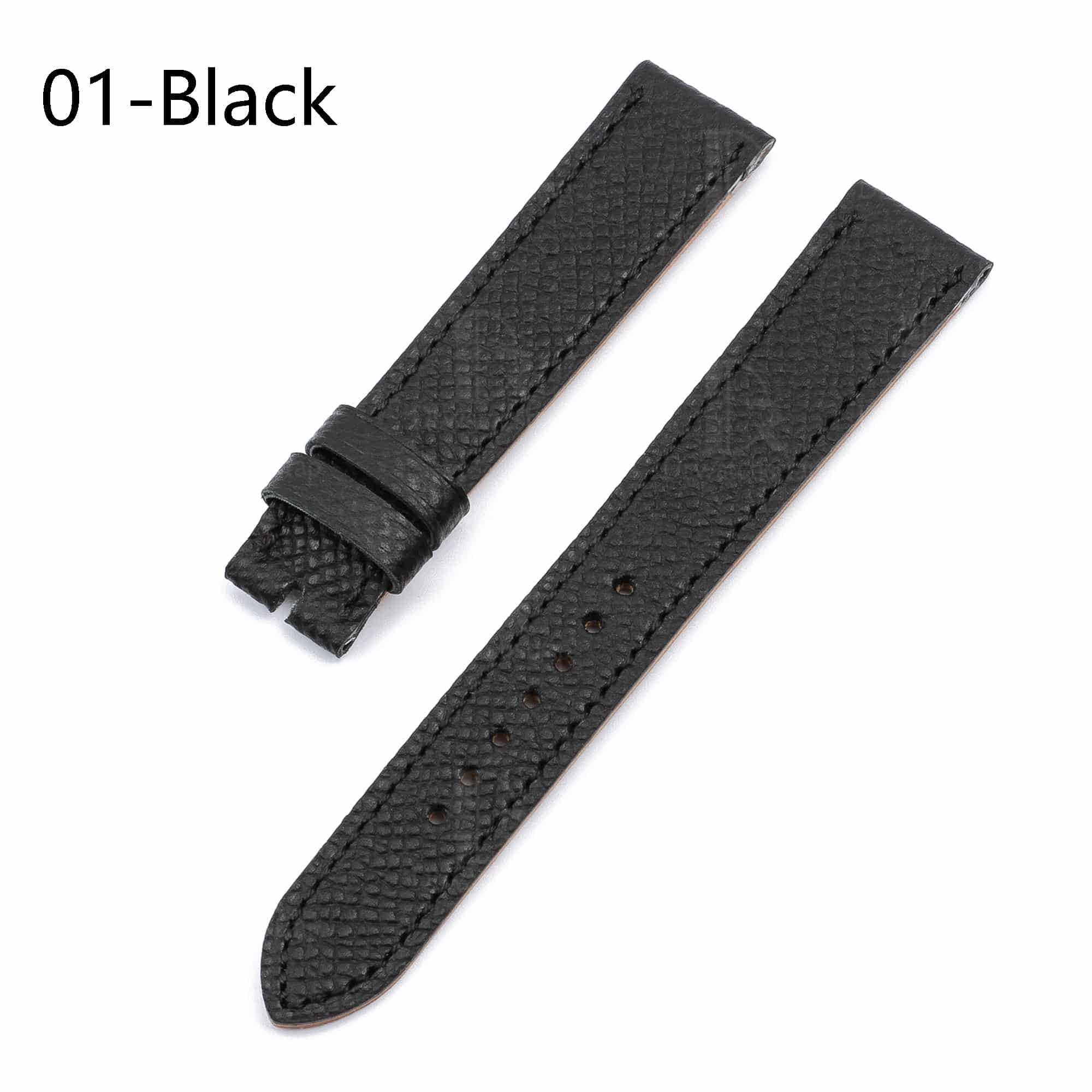 Buy Hermes watch band black leather strap replacement Epson